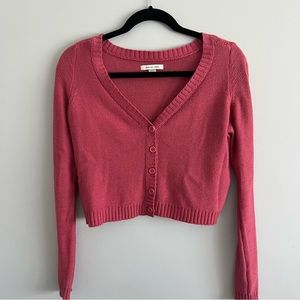 American Eagle AE Pink long sleeve sweater with buttons Size XS